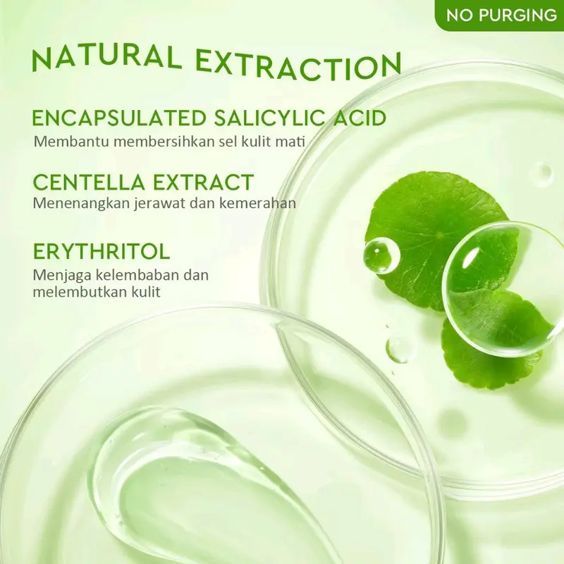 G2G Glad2Glow Centella Salicylic Acid Acne Gel Cleanser 70ml Facial Wash Face Wash Jerawat Komedo Sabun Cuci Muka Membersihkan Wajah 3