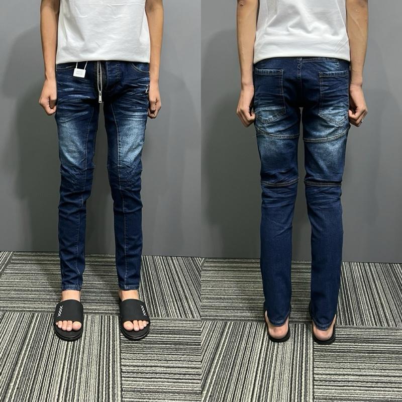 Q1 Quần jean nam xanh đen mix chữ 2 kèm khoá lệch hott neww DOANH XÙ JEAN VN