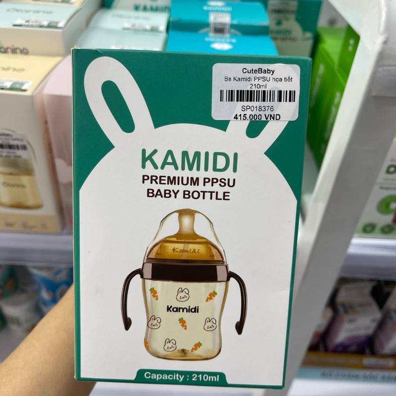 Bình sữa Kamidi Premium PPSU 210ml - Dung tích 210ml - Cho bé - Chất liệu PPSU - Sản phẩm cao cấp