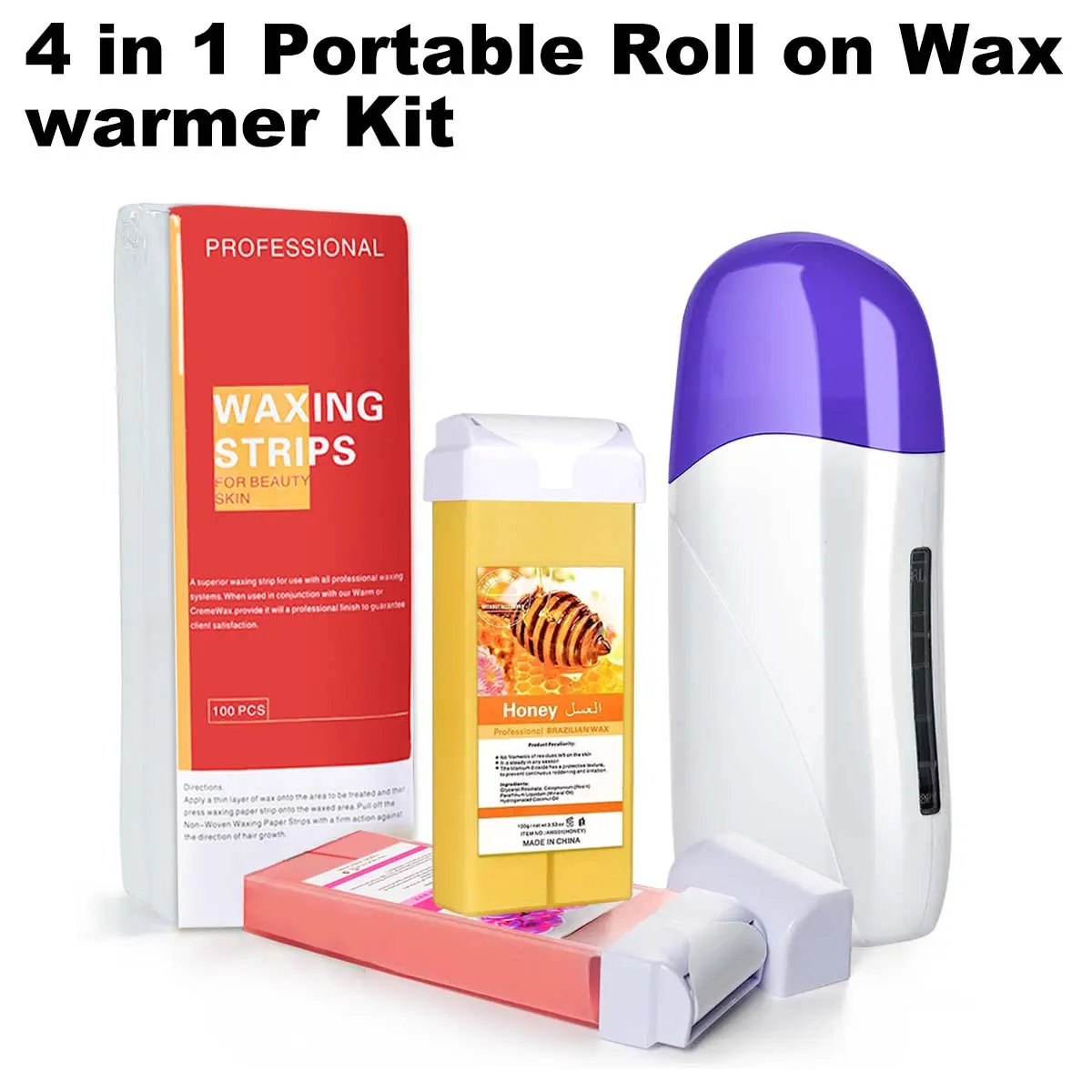 4 in 1 Portable Roller Waxing Kit Hair Removal