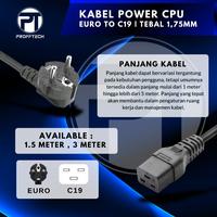 Gambar Proff Tech Kabel Power CPU EURO to C19 3M Ketebalan 1.75mm Original Profftech untuk PDU UPS Komputer Pc - 1,5m dari ProffTech Indonesia Kota Administrasi Jakarta Pusat 3 Tokopedia