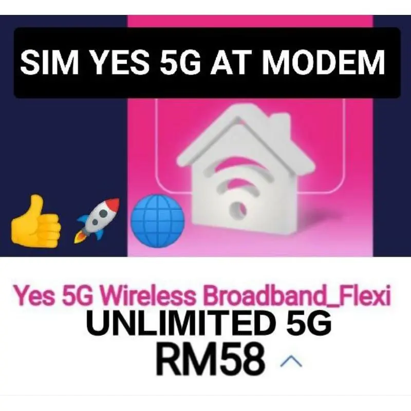 5G SIM YES FLEXI 58 UNLIMITED - TikTok Shop Malaysia
