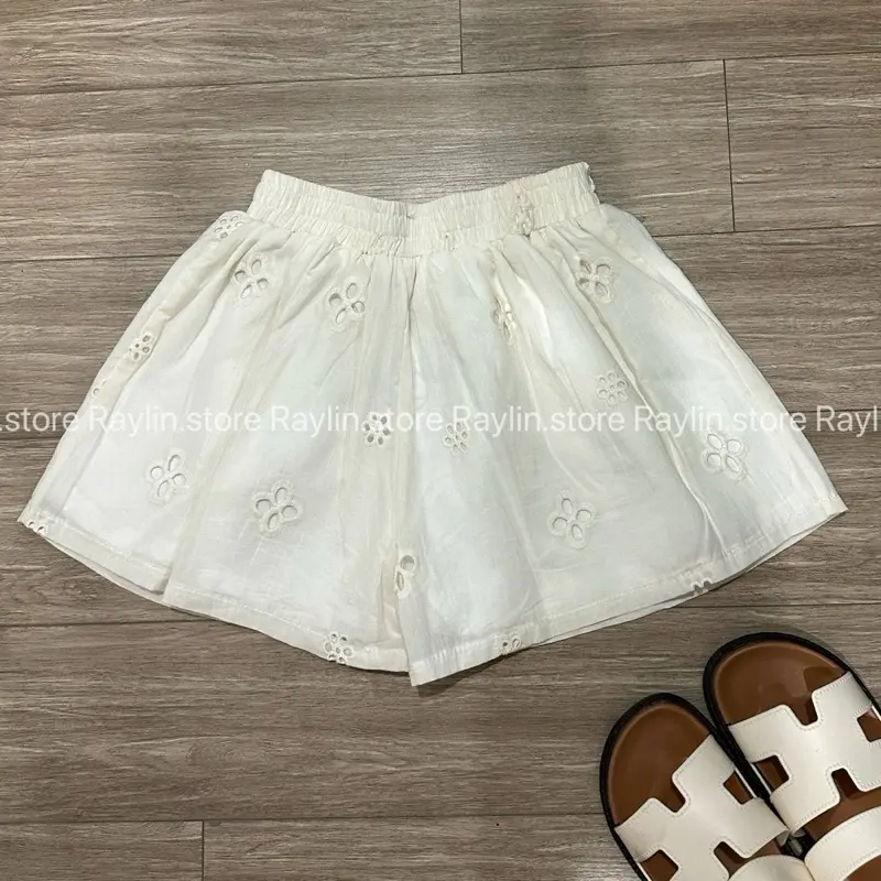 [DEAL MỞ BÁN]Quần short nữ 2 lớp cạp chun ống rộng, quần đùi chất thô boi N28 0
