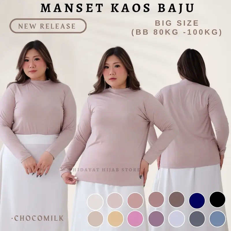 Manset Premium Basic Turtle KATALOG 2/Manset Kaos Adem Panjang Nyaman Muslim Baju Rayon Dalaman Wanita  Atasan Hitam 4