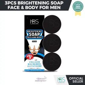[BELI 3 LEBIH HEMAT] IBS Brightening Soap For Men 50gr - Sabun Pencerah Khusus Cowok Untuk Mencerahkan Wajah & Badan