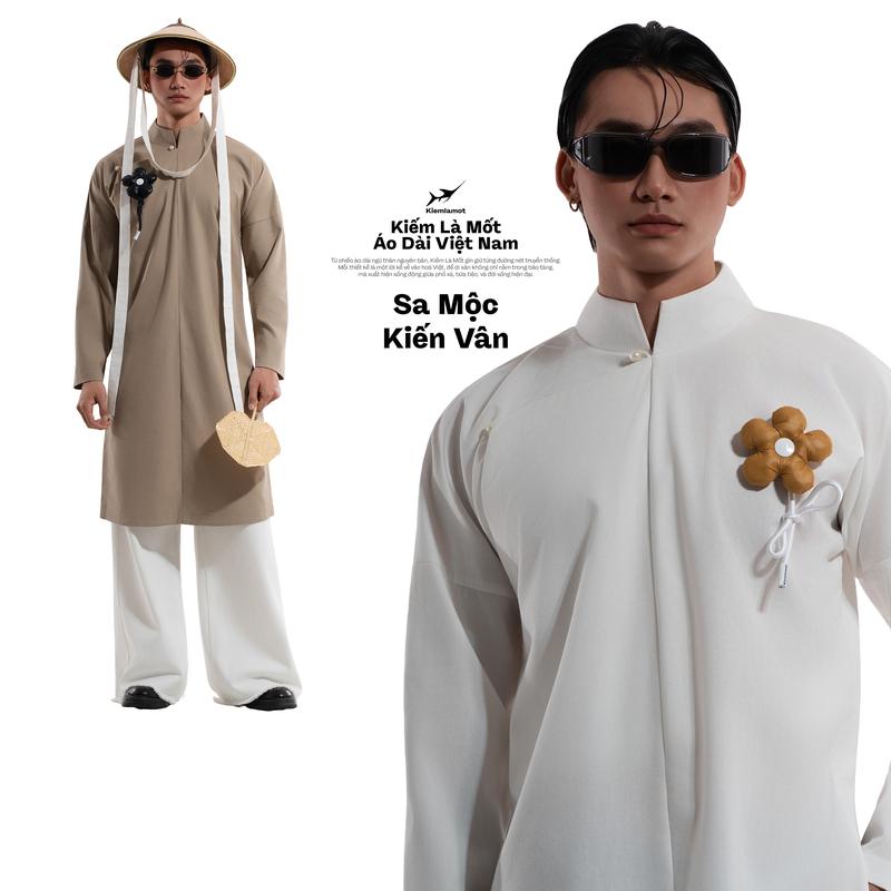  Áo Dài Nam Vải Linen Cao Cấp Kiếm Là Mốt Không Bao Gồm Quần Và Phụ Kiện 