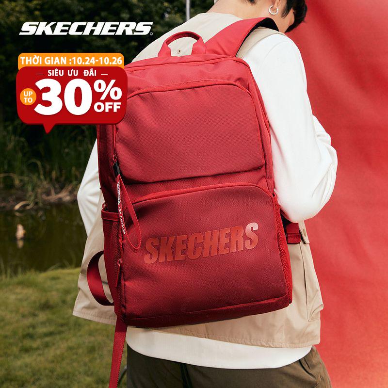 Skechers Ba lô thể thao unisex khóa kéo, trọng lượng nhẹ, chống thấm nước, dung tích lớn và nhiều ngăn. - L320U196