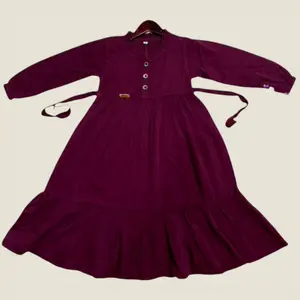 gamis anak zarina bahan katun rayon twill untuk usia 2 - 10 tahun Muslim Lembut