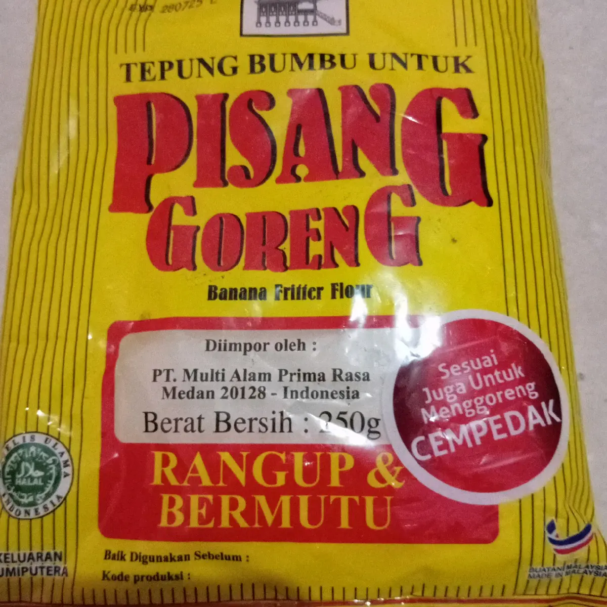 tepung  adabi bumbu pisang goreng 4 pcs 250gr
