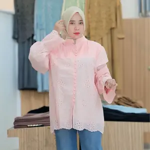 Atasan cutbol bordir polos . Imprt cn . Simpel dan nyaman