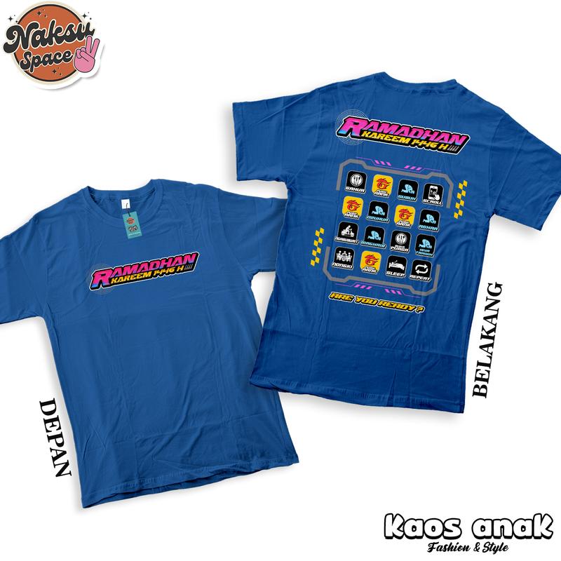 KAOS ANAK RAMADHAN KAREEM 1446 HIJRIAH TERBARU 2025 BAJU LEBARAN ICON GARENA DI BULAN PUASA BAJU FF 7