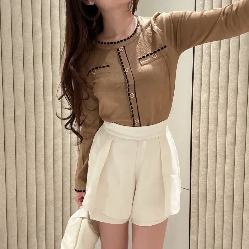 [LUXE.DLABEL] -  F70 TOP [ Atasan Rajut Wanita Atasan Rajut wanita Atasan lengan panjang rajut Kaos wanita Vest wanita Atasan Wanita Atasan Halter tank wanita top Croptop 4