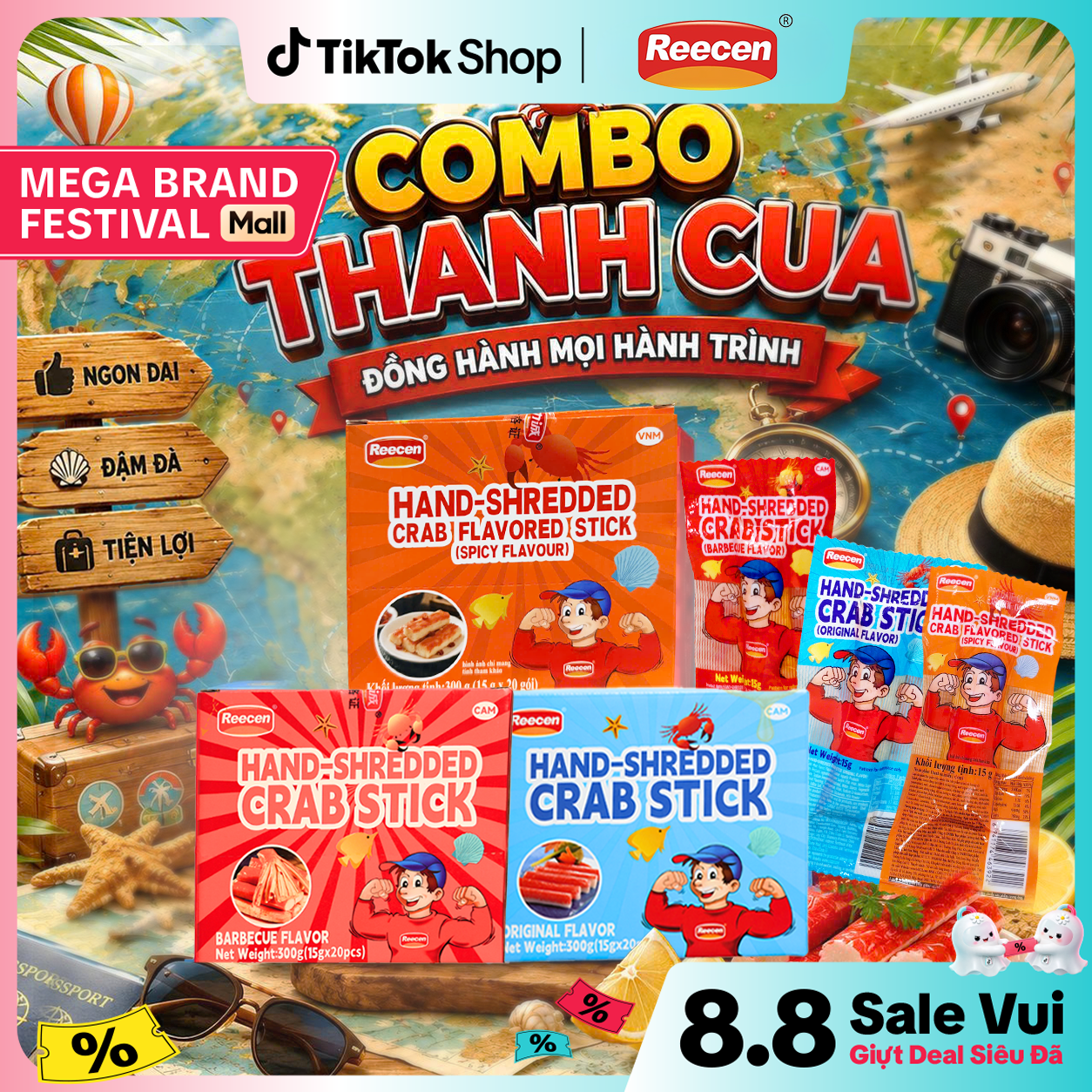 [REECEN] Thanh Cua Tẩm Vị Ăn Liền thơm ngon