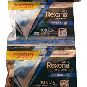 Rexona Sachet 1 Renteng Isi 12 Pcs Deo Lotion Free Spirit & Ice Cool Wangi Baru Lebih Segar 10X Lawan Bakteri Perlindungan 48 Jam Mudah Dibawa