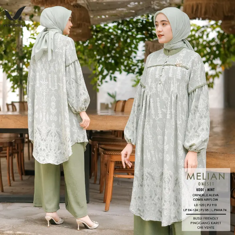 Sisol - [Beli Lokal] Melian One Set Tunik + Celana Ori Vente Daily 3