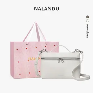 NALANDU Tas bahu wanita, tas tangan wanita modis tas selempang Kulit