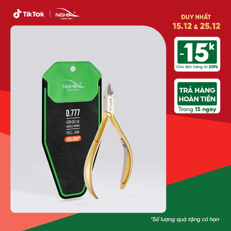 Kềm Cắt Da Thép Chuyên Dụng Mạ Vàng KỀM NGHĨA D.777