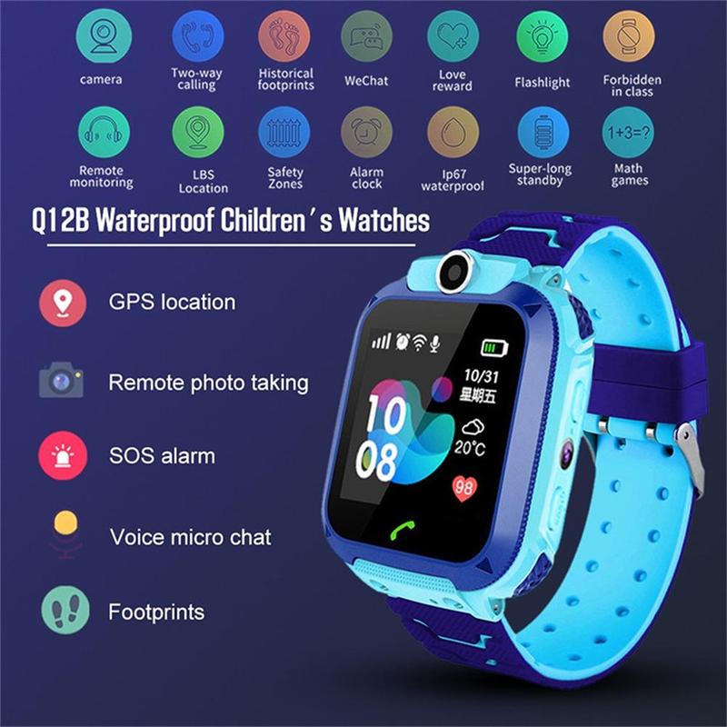 ⚡COD 24-hour shipping Q12 Touch Screen Smartwatch for Kids, Positioning, Call, Remote Locator, Photo, Kids Watch,For iOS, Android 7