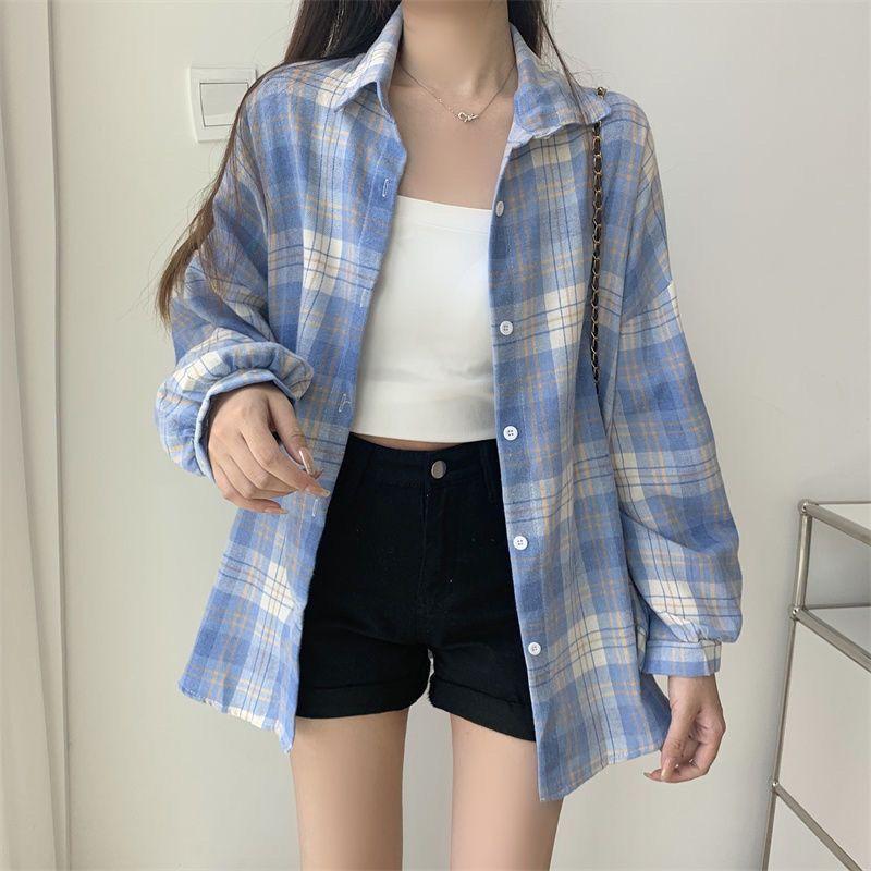 Product Introduction of Áo Sơ Mi Độc Đáo, Phong Cách Hàn Quốc, Cao Cấp, Thiết Kế Đẹp, Dành Cho Nữ, Thích Hợp Cho Mùa Xuân 2023, Phong Cách Cổ Điển Pháp, Dễ Phối Đồ, Áo Khoác Sơ Mi Kẻ Sọc Dáng Rộng 10