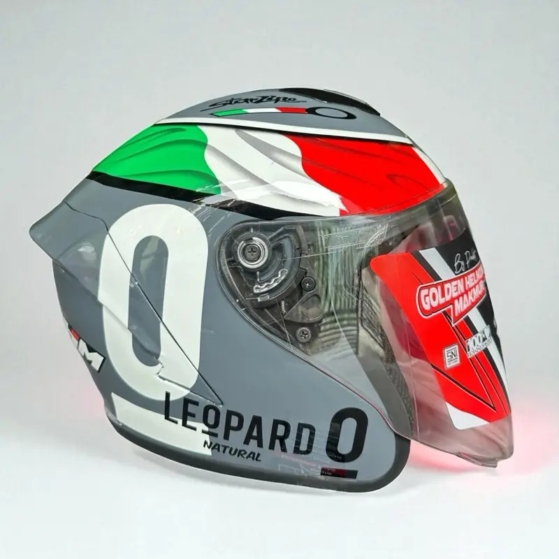 Helm GHMKENZO Motif Baru dengan Kaca Jernih atau Asap untuk Perlindungan saat Berkendara - Motorcycle