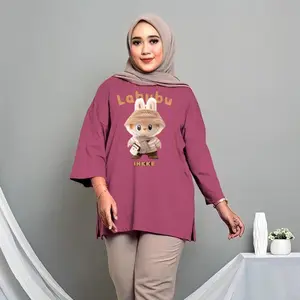 atasan layla one labu wanita oversize ld 120cm - ld 140cm/kaos wanita oversize terbaru/kaos layla terbaru