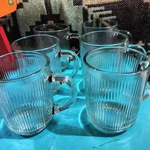 AY - [ Paket 6 Pcs Gelas Kopi ] Gelas Kopi Austetic Minimalis Elegan CM - 08