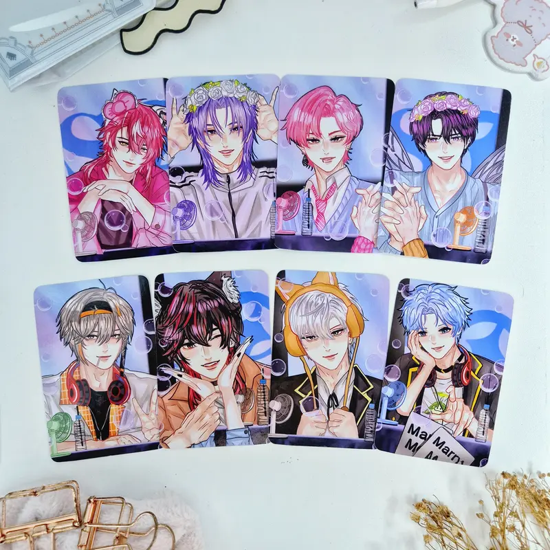 Vtuber Indonesia Fancon edition photocard by onintwin / art print / sol4ce / solace / harris caine / arion / gin / souta /  / kei zaki / krow / agil / shiroi 0
