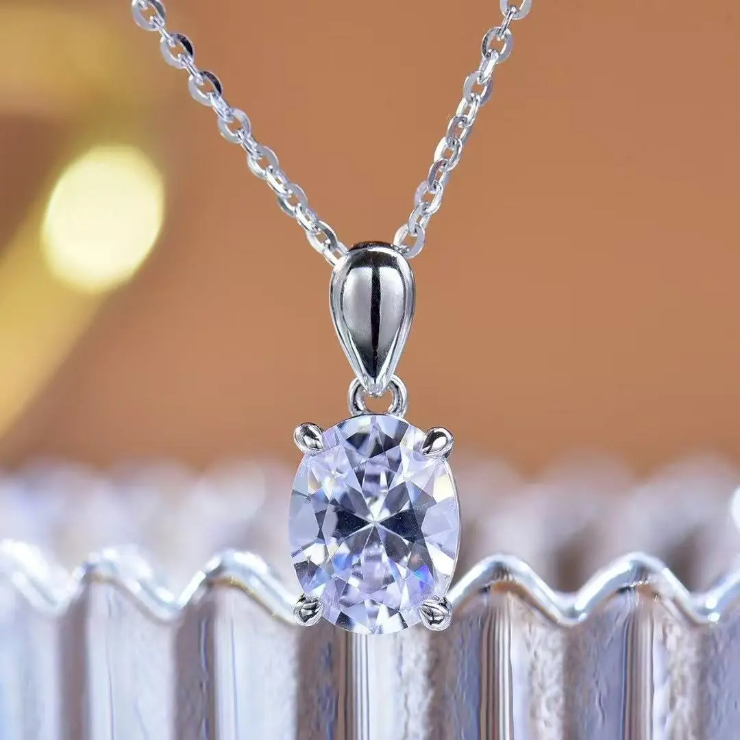 Moissanite Diamond Necklace S925 Sterling Silver Women's gift Birthday gift Charming Necklace