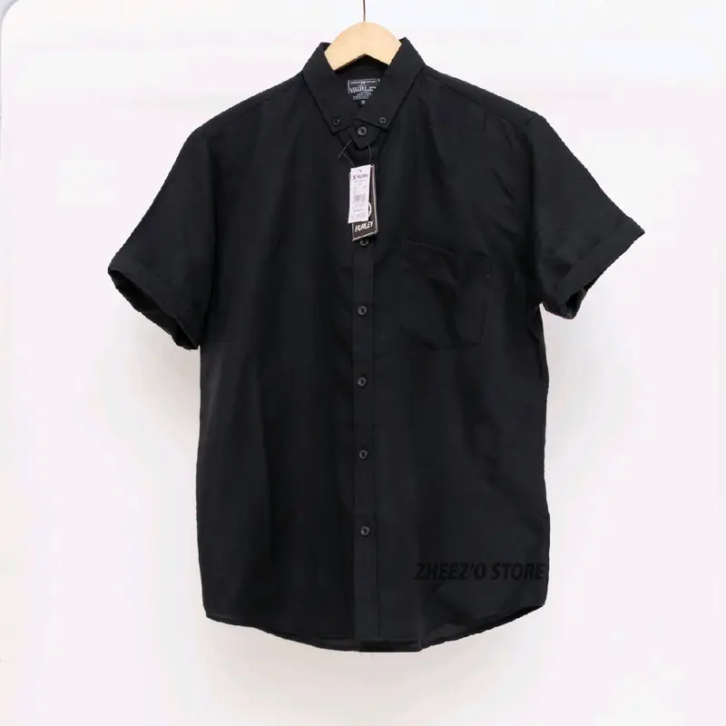 Kemeja Polos Slimfit Pria Dewasa Lengan Pendek Size M Sampai XXXL Baju Casual Formal Katun 5
