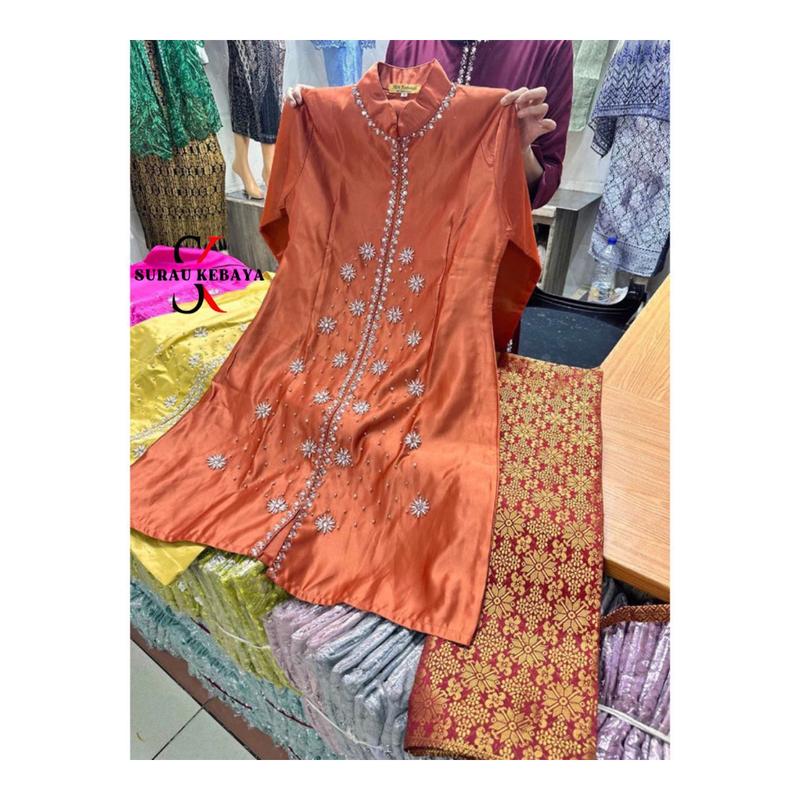 Setelan Taffeta Songket Modern Dan Elegan- Baju Kurung Kondangan Mewah Bridal Payet Modern Terbaru 2025 Dress Wanita Atasan Panjang Pesta Dewasa 6