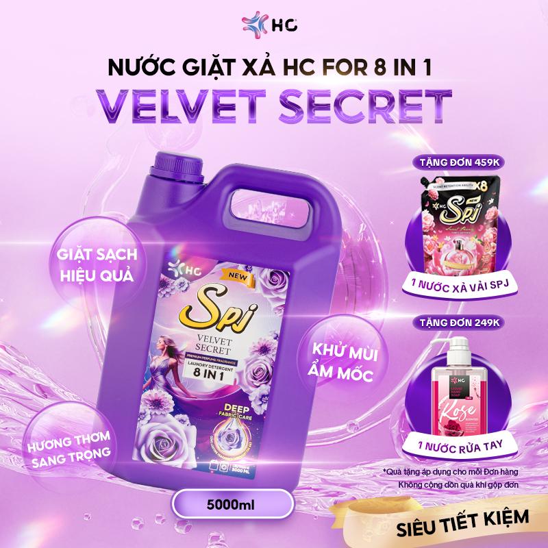   CAN 3.5L - 5L Tặng Quà  Nước Giặt Xả Thái Lan HC SPJ Tím 8 TRONG 1 – Bản Mới VELVET SECRET Hương Thơm Tinh Tế Đánh Bay Vết Bẩn Lưu Hương 24h Date Mới Nhất 