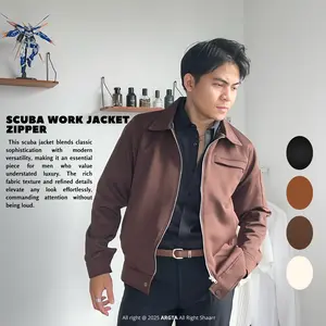 ARGTA Jaket Scuba Work Zipper Pria Premium ARGTA Jaket Scuba Work Zipper Pria Premium
