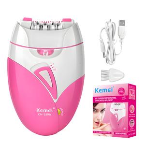Kemei KM-189A 電動脱毛器、USB充電式レディースシェーバー、ボディ脱毛デバイス、消費電力5W、リチウムバッテリー