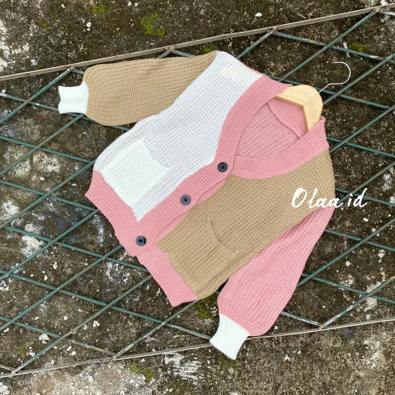 Dibaa Kids - Cardigan Anak Elena Twist - Sweater Rajut Anak Perempuan Lengan Panjang - Cardigan Rajut Terbaru Anak 2 -12 Tahun By Dibaa id 0