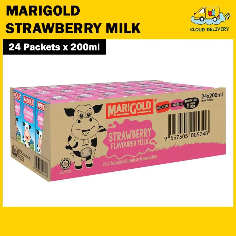 Marigold UHT Milk - Strawberry (24 x 200ml)