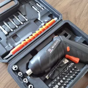 Mesin Bor Cordless Mini 4.2V dengan Baterai 18650/1500mAh & Pengisian USB 3-5 Jam - Gun Grip & Direct Grip Type - Bor Mini & Screwdriver Baterai - Mesin Bor Set 49