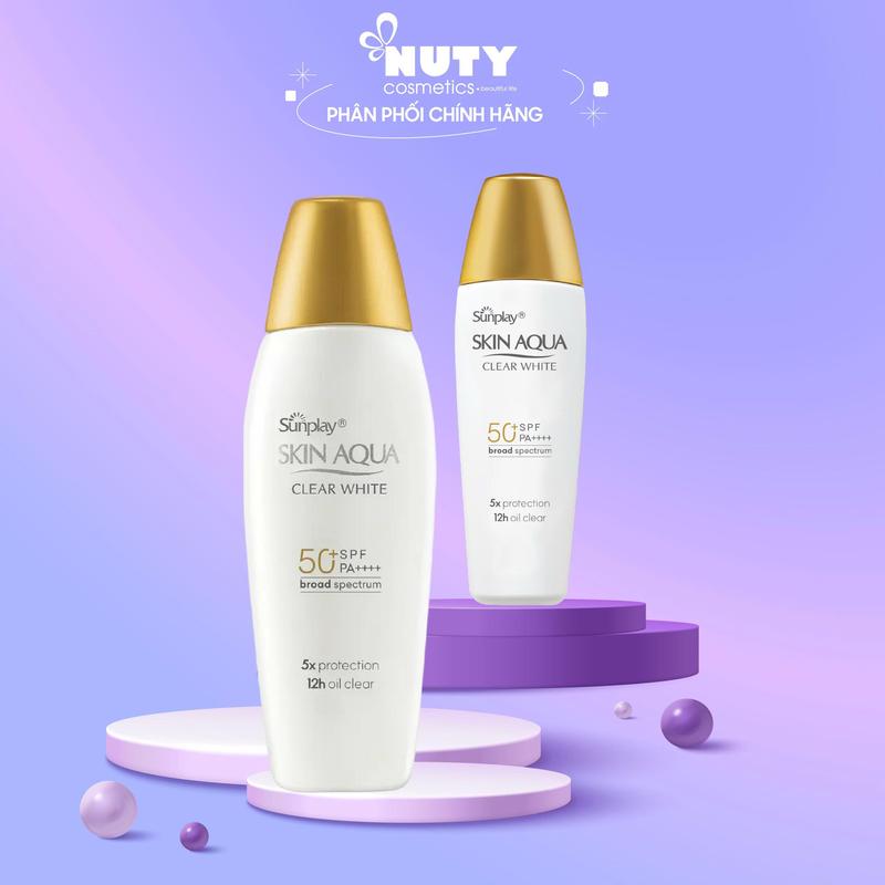 Sữa Chống Nắng Sunplay Skin Aqua Clear White Limited Editon SPF 50+, PA++++ (25g/55g) Skincare Sun Cream | NUTY cosmetics beautiful life