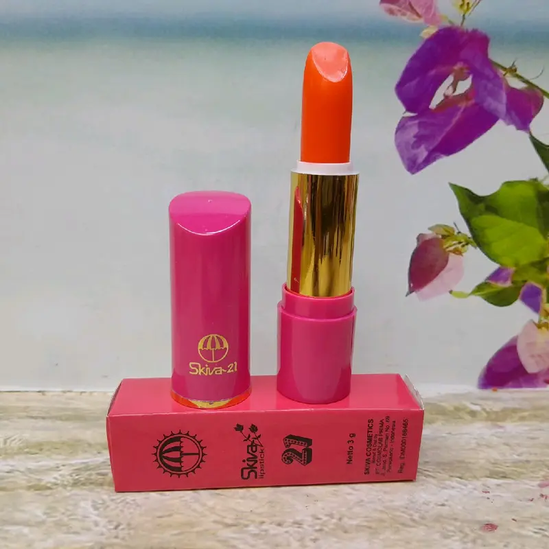 2 pcs ] LIPSTICK PADAT PUTAR MATTE KOSMETIK BIBIR  ECER Gloss Kering Mempercantik Merah 2