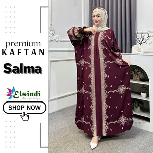 Elsindi Batik Kaftan  Premium Motif Salma Bahan Rayon Premium Super Adem Nyaman Di pakai Tebal Busui Friendly kaftan batik
