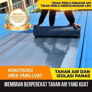 5M Waterproofing Membrane Aluminium Foil Butyl Rubber Waterproof Tape + Anti Panas Pelapis Atap Beton Sticker