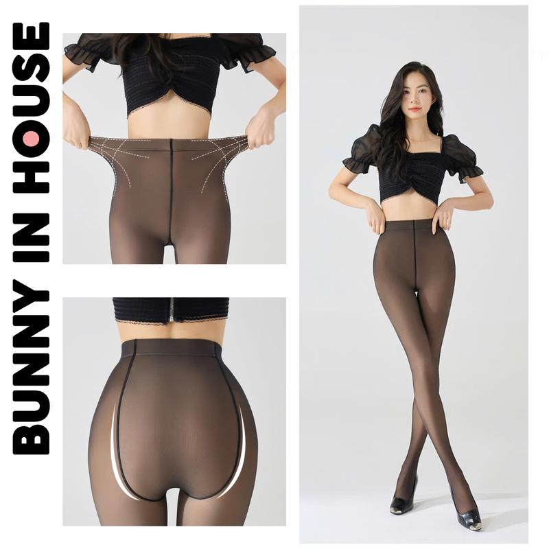 Quần tất 1 lớp lót nỉ chống rách BUNNY IN HOUSE T05 Màu Đen Nâu Tây (45-62kg, M5-M7, Mặc>10*C) che khuyết điểm tốt không Lộ Viền Đùi, Chống Xước - Hiệu ứng 4D thật chân | BigBuy360 - bigbuy360.vn