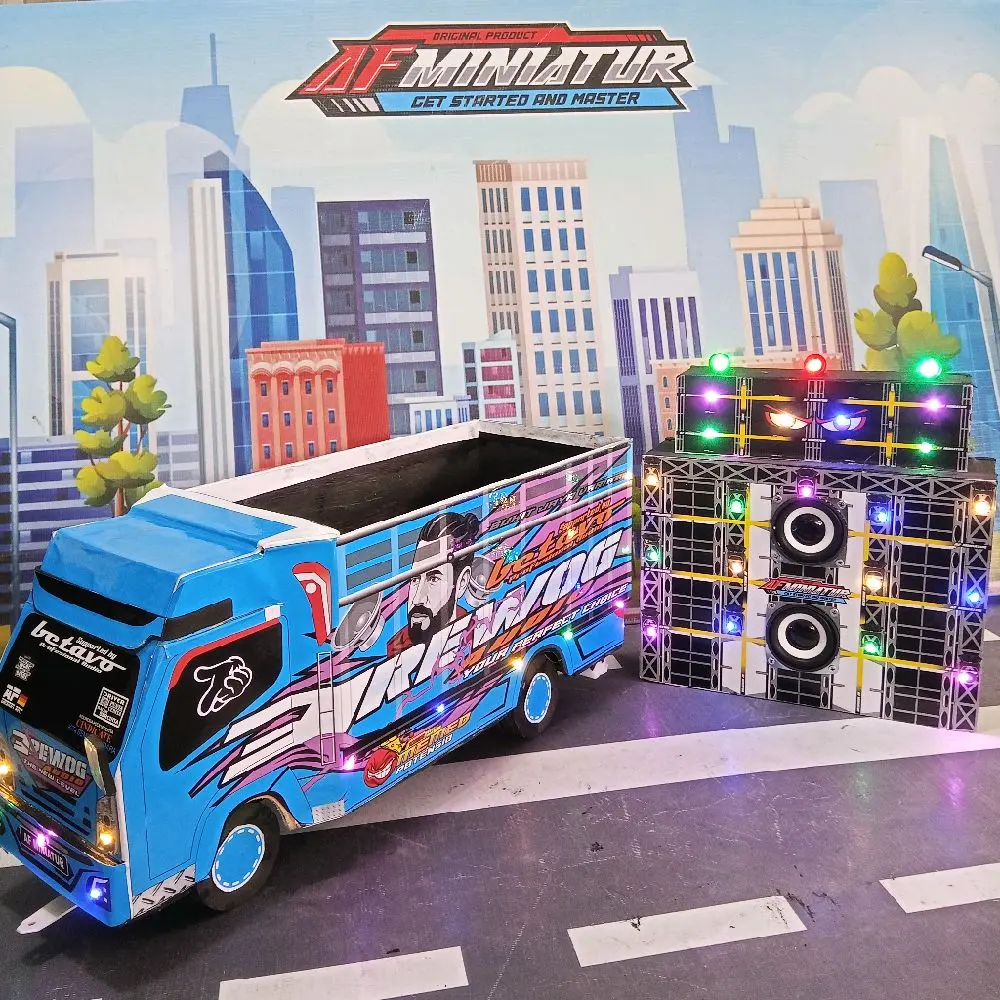AF MINIATUR _miniatur Truk Horeg dengan Sound System Bahan Triplek Ukuran 25x27x7cm Bisa Bunyi & Bisa Di Cas Speaker 2 Inch Isi 2pcs Sudah Pake Bluetooth AF MINIATUR _miniatur Truk Horeg dengan Sound System Bahan Triplek Ukuran 25x27x7cm Bisa Bunyi & Bisa Di Cas Speaker 2 Inch Isi 2pcs Sudah Pake Bluetooth