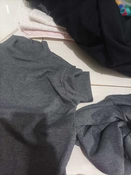 Product Review of Baju Kaos Turtleneck leher tinggi anak usia 4 - 12 tahun lengan panjang bahan katun rib Crew Neck fashion from a**y 0