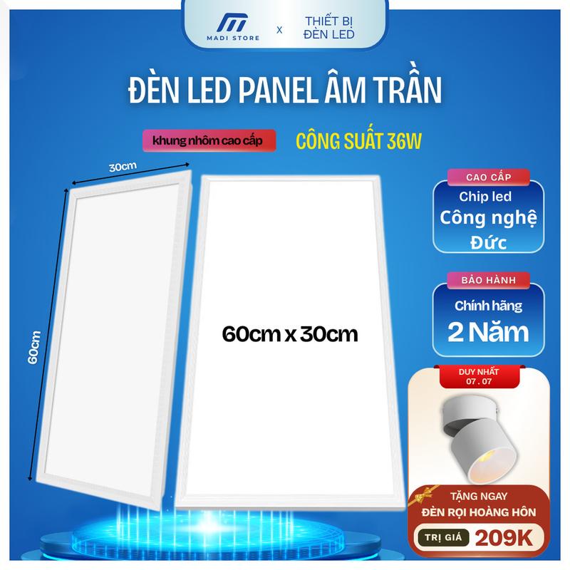 Đèn LED Panel Âm Trần 30x60cm 36W Siêu Sáng Siêu Mỏng Chip Led Tổ Ong Thắp Sáng…