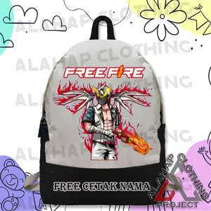 Tas Anak FREE FIRE ELITE CEES GANK SG2 OPM SG Kantong Anak Sekolah FF FREEFIRE FREE NAMA