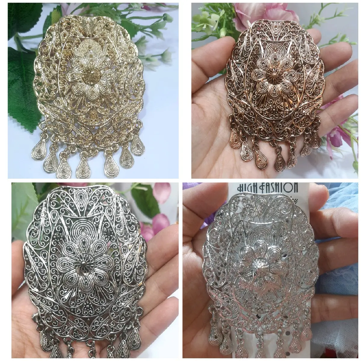 Bros Elegan/Brooch/Bros Kebaya/Bros Kutu Baru/Bros Baju/Bros Etnik Clips Gold
