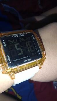 Product Review of Jam Tangan Wanita DIVIGO DV-2110 Transparan Original Digital Kotak Strab Rubber Tahan Air Digital Besi Stainless from F** 0