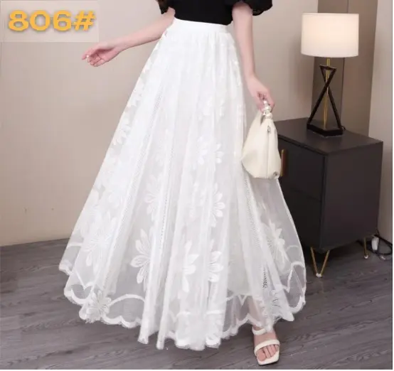 Rok Lebar A Lines 823 9803 807 9801 806 Rok Brukat import Halus
