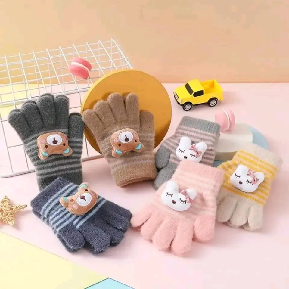 Sarung Tangan Winter Anak Boneka Karakter Umur 3-6 Tahun Tebal Premium