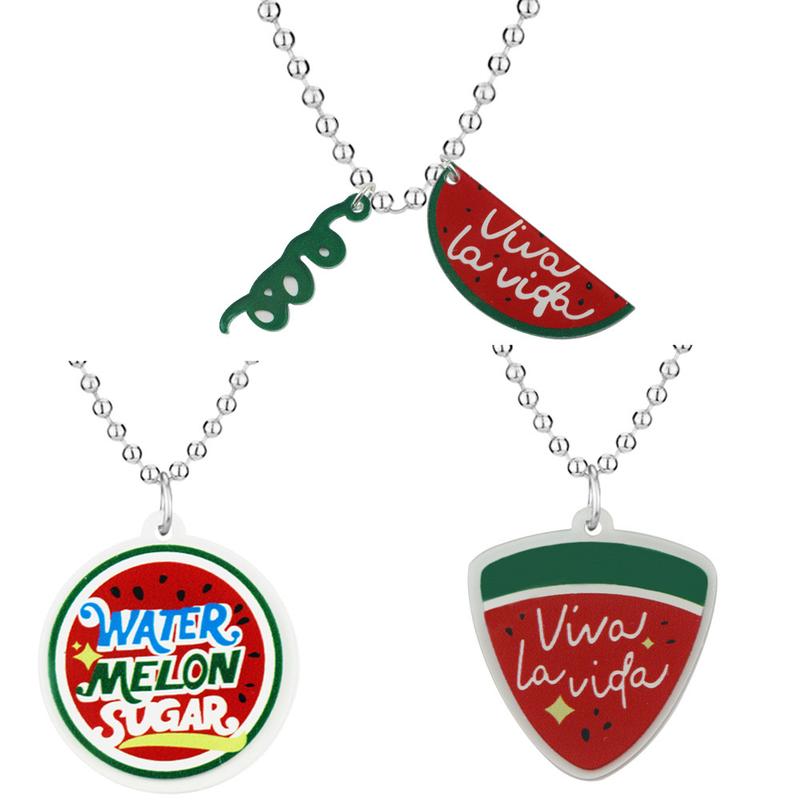 【COD】Korean Drama Twinkling Watermelon Keychains & Necklaces, Cute Gift Viva La Vida Shinny Guitar 2